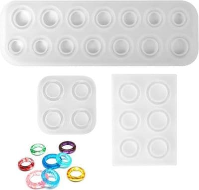 3-delt ring smykkeform, silikone ringform, harpiks ringform, ur smykkeforme