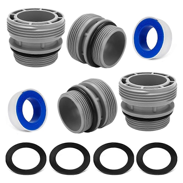 4-pack Poolslang Konverteringsadaptrar Kit för Intex & Coleman Pooler, 4560 40mm Slang till 1 1/2 Tum Fil