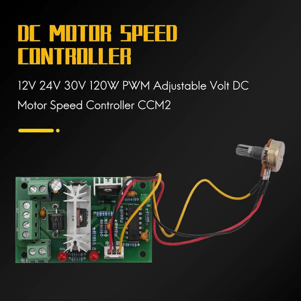 12V 24V 30V 120W PWM Justerbar Volt DC Motor Hastighetskontroller CCM2