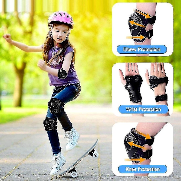 Knäskydd Barn Knäskydd 6 I 1 Barn Knäskydd Kit Justerbara Armbågsskydd