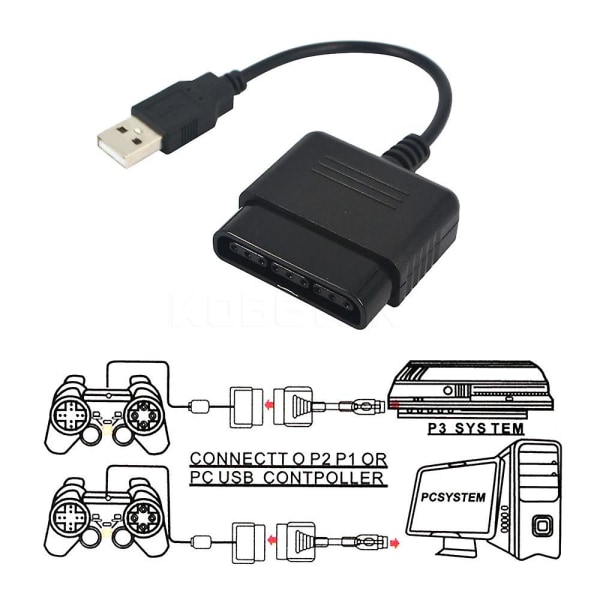 USB-adapter til Playstation 2 PS2-controller til Playstation 3 PC-konverterkabel