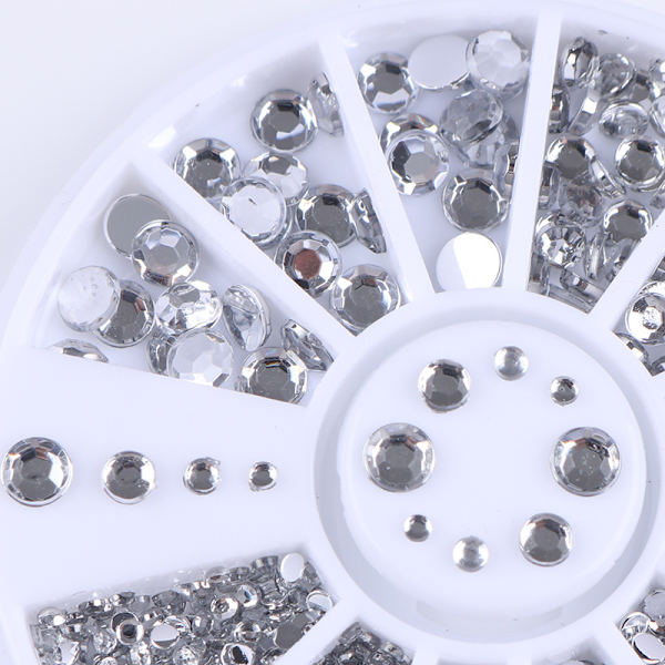 Strass 4 storlekar - Silver Klar