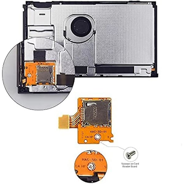 Micro-SD-kortin paikan korvauskorjaussarja Nintendo Switch NS:lle TF SD-kortin paikalle