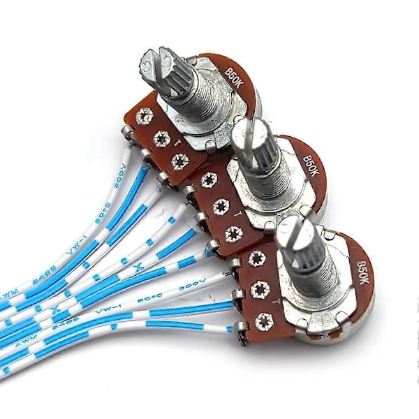3-bands EQ Förförstärkarkrets Gitarr Dubbel Potentiometer för Aktiv Basgitarr Pickup 5 Kontrollknappar Gui