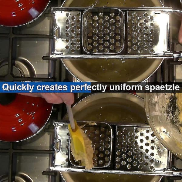 Spaetzle-maker i rustfritt stål med komfortabelt grep - XinHan