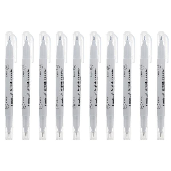 10pcs Surgical Skin Marker Pens Professional Double Head Marker Pens