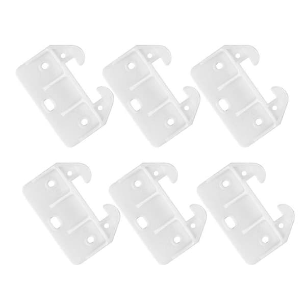 Udskiftningsdele til kommodeskuffer Nem installation Simple hvide plastik skuffeguider 6 stk.