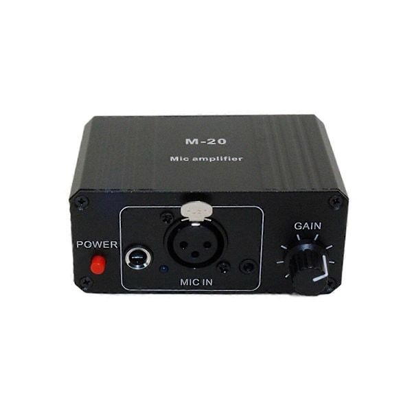 Dynamisk Mikrofon Kondensator Mikrofon Forstærker M-20 Audio 48V Phantom Power Opladning Sort til Live Lyd