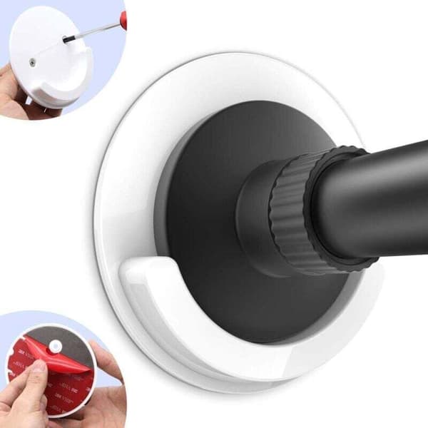 Sett med 2 dusjforhengstangfester – 10,2 cm diameter – 3M akryl – Støtter opptil 9 kg