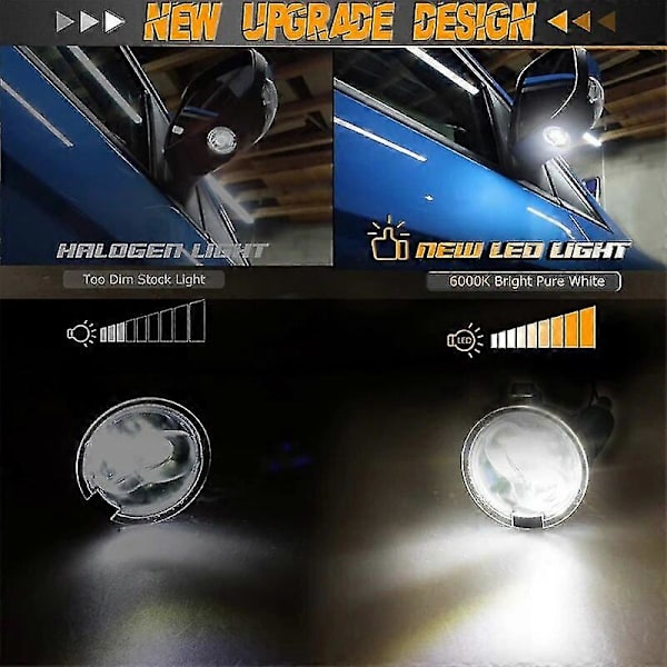 Bakspegellampa med LED-logotyp för Ford Edge Ranger Fusion Explorer Expedition Flex Taurus X