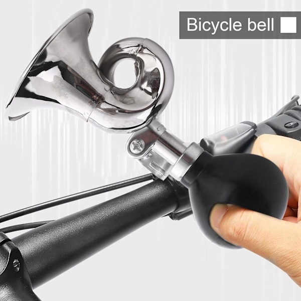 Icke-elektronisk Trumpet Ljud Cykel Hoorn Vintage Retro Bugle Silver
