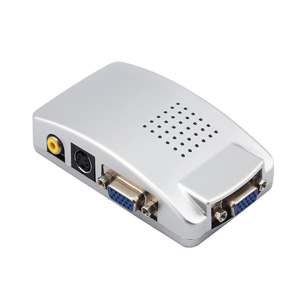Universal PC-konverterboks for datamaskin bærbar PC VGA til TV AV RCA signaladapter