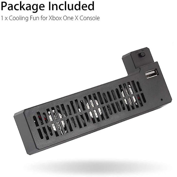 USB-kylfläkt för Xbox One X-konsol - Kylsystem med 3 kylfläktar och USB-port
