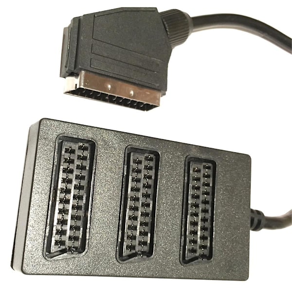 Scart 3-tie Splitter Scart Uros-Naaras Adapteri Liitin 3WAY Scaet Splitter Kaapeli Linja