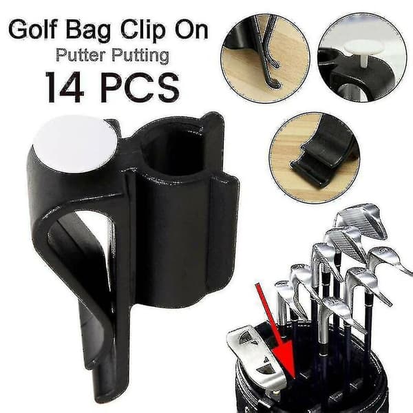 14 stk. Golfklubtaske Klips På Putter Klemme Holder Organizer Sort Putting Klips