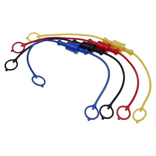 4 Sett Hydraulisk Hurtigkobling Hann Støvhette og Hunn Pluggdeksel, Støvhetter/Plugger i Gummi