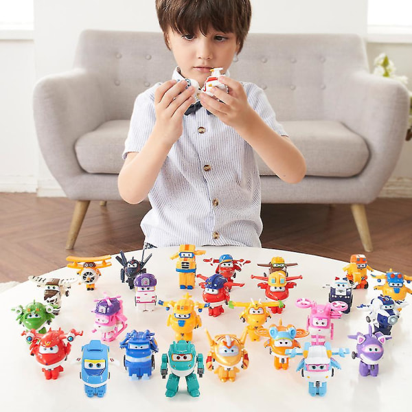 Super Wings S6 Tino 2 tum Mini Transformerande Anime Deformationsflygplan Robot Actionfigurer Transformationsleksaker för barn Gåvor V