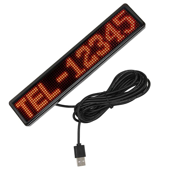 LED Matrix Panel 12x72 Prikker Bluetooth APP Kontrol Programmerbar Rullende LED Skilt til Butik Bil Bar Hotel