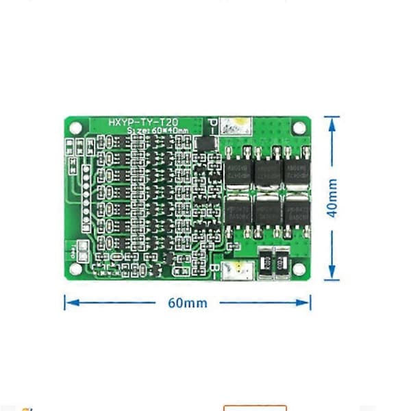 Batteriskyddskort Balans 29.4V BMS 7S 20A Litium 18650 Skyddskort