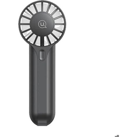 Bærbar ventilator - Mini lommeventilator - USB genopladelig - Tre blæserhastigheder - Sort