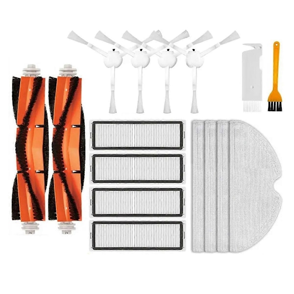 För Xiaomi Robotdammsugare Mop 2C / XMSTJQR2C Robotdammsugare Rulle Sidoborste Hepa Filter Mopp Trasa Reservdel