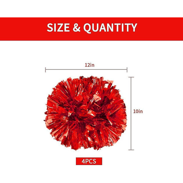 4 stk Cheerleading Pom-poms