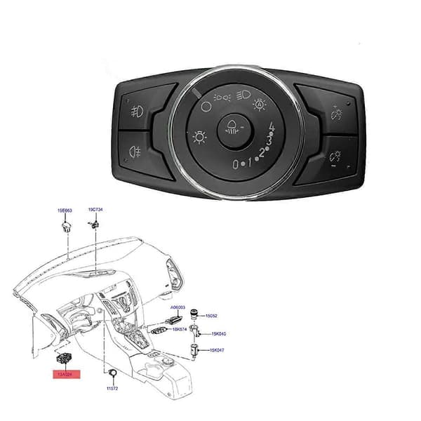 For Focus 2012-2015 BM5T-13A024CPL Dash Frontlysbryter Kontroll Høydejusteringsknapp BM5T13A024
