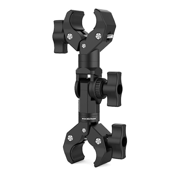 Kaksoiskiinnike Magic Arm -kiinnike Gopro Insta 360 -kameralle Monitori Led-valo Selfie-tikku