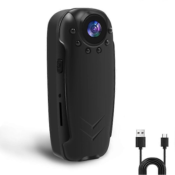 Mini Body Camera, 1080P HD Bærbar Videooptager med Nattesyn, Bevægelsesdetektering 10 timers optagelse