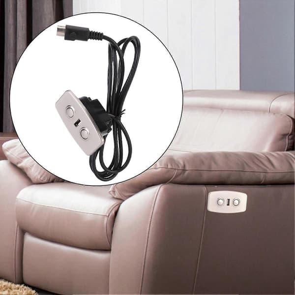 Handkontroll Elektrisk Fåtölj Soffa Lyft 2 Knapp Handbrytare med Dubbel USB