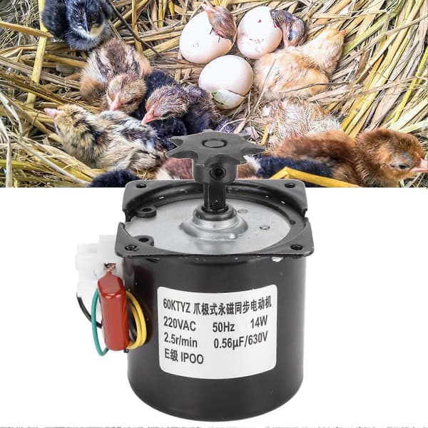 Eggvendingsmotor Automatisk Eggvendings Synkronmotor Egginkubator Tilbehør 220V