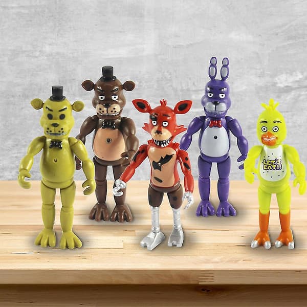 5 st/set Five Nights At Freddys Actionfigurer Leksaker Samling Barn Julklapp