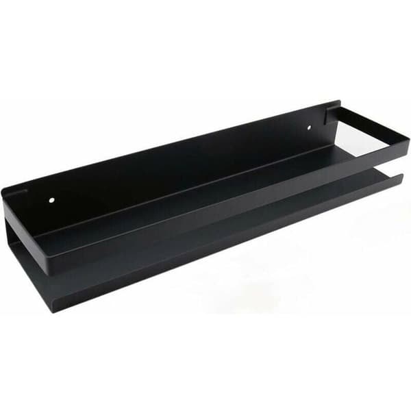 Væghylde til badeværelse - 20-40 cm - Moderne - Mat sort - Til badeværelse, køkken, bruser - 40 cm PZCC