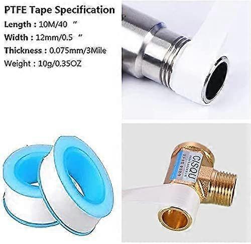 Teflon Tape, Rørleggerteip, VVS-teip, PTFE-teip, Gjengeteip, Rørleggerteip for