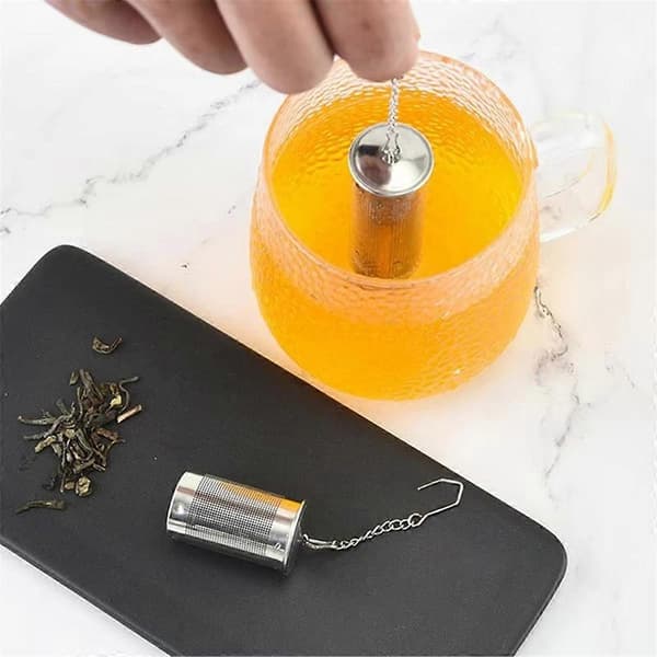 Te-infusionskugle i rustfrit stål til teblade, krydderier, krydderikugle, si, tekande, fintmasket kaffe