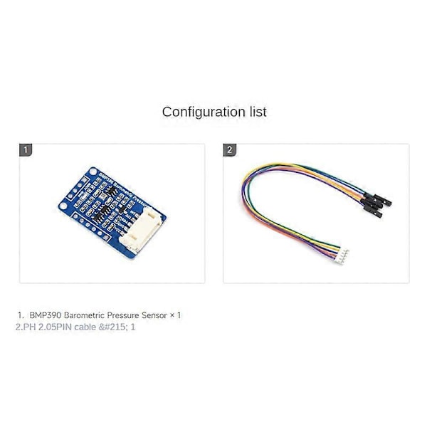 Waveshare Bmp390 Högprecisions Atmosfärisk Trycksensor Modul Atmosfärisk Tryck / Höjd /