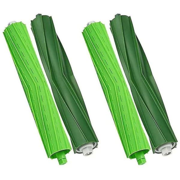 4-delt hovedbørstesett for iRobot Roomba i7, i3, i4, j7, E5, E6, erstatningsgummideler for solcelledusj