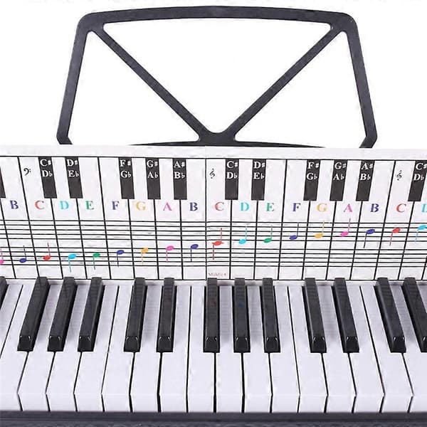 61 Tangenter 88 Tangenter Klaver Keyboard Reference Chart Fem Linjers Klaver Reference Chart Elektronisk Klaver Finger