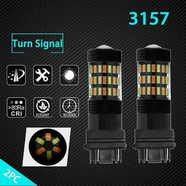 2x 3157 Switchback LED Front Blinklys Pære for Dodge Ram 1500 2500 3500