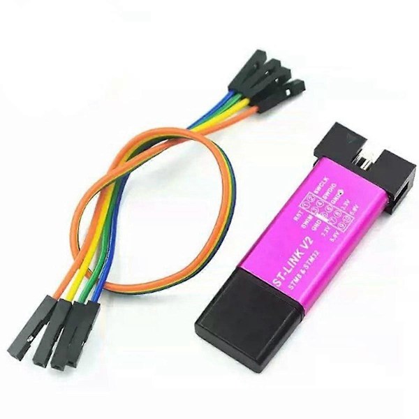ST-Link V2 Mini STM8 STM32 Simulaattori Latausohjelma Ohjelmointi Suojuksella DuPont Kaapeli ST Link