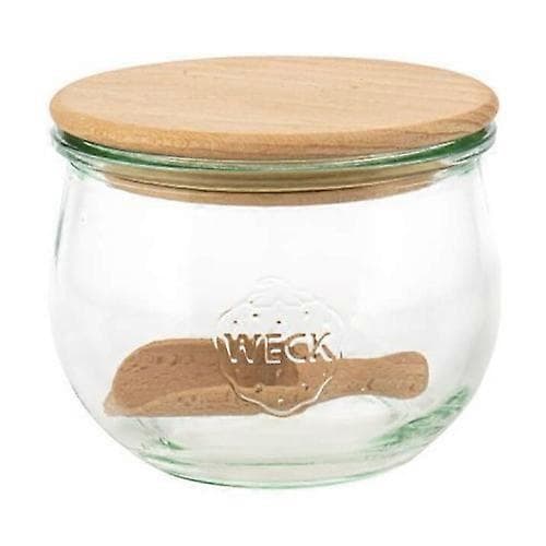Tulpanformad glasburk med trälock 580ml 1 styck