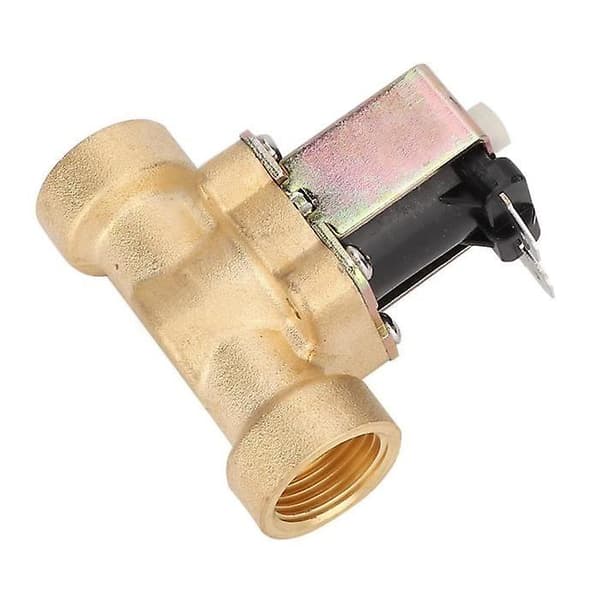 Solenoidventil G1/2' Hun-Gevinde Normalt Åben Messing Solenoid Elektromagnetisk Ventil (dc12v)