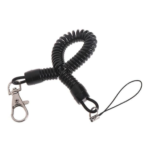til Nøgle Elastiksnor Nøglering Sølv Ring Metal Fjeder Anti-tab Nøglering