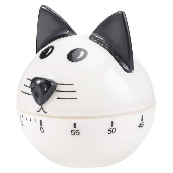 Kök Mekanisk Timer Cartoon Matlagningstimer Kattformad 60 Minuter Matlagningstillbehör Höglarm Klockpåminnelse-