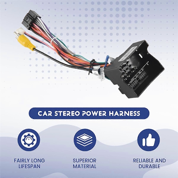 Autostereon audio 16 PIN Android -virtajohtosarjan adapteri + Canbus-boksi Peugeot 3008/2008/Cit