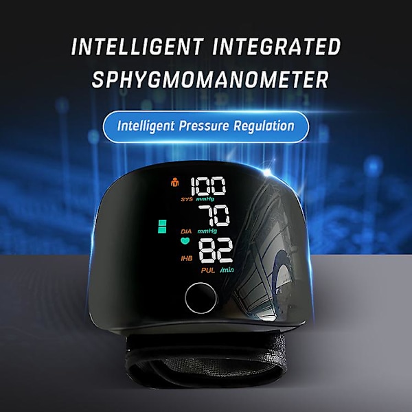Digital Automatisk Arm Blodtrycksmätare LED Smart Röst Hjärtfrekvensmaskin