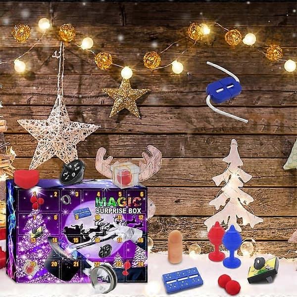 2025 Julkalender 24 dagar Nedräkning Magisk Sensorisk Fidget Leksaker Set Presentaskar Rumsdekoration För Barn
