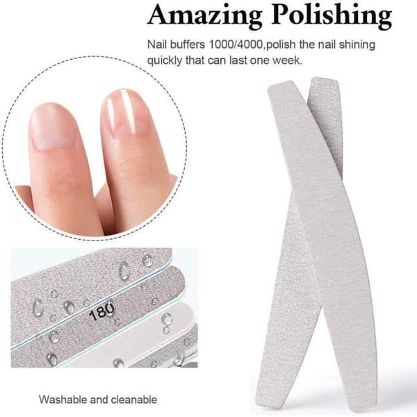 Professionell nagelfil - ZGEER - Dubbelsidig - 100/180 grit