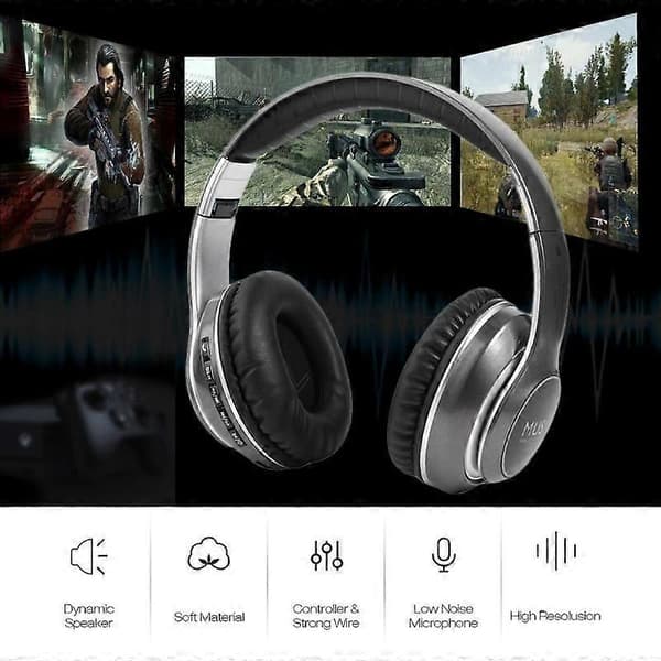 VJ033 Bluetooth 5.0 Øretelefon med LED & FM
