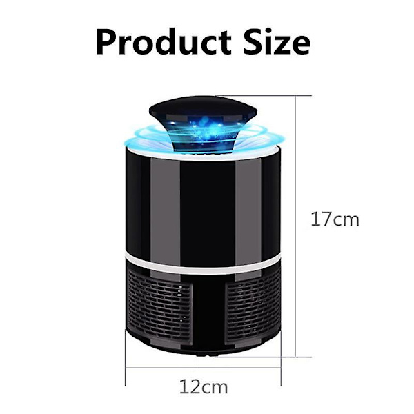 LED-myggdödande lampa USB Anti Mosquito Electric Bug Zapper Silent Mosquito Trap Insect Killer för utomhus sovrum